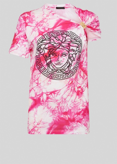 Versace Tie-Dye Medusa T-shirt Dam - 409752GNC